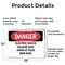 Signmission Electric Shock Hazard Risk Swim At Your Own Risk Danger Sign, Aluminum, 18in W x 12in L, 2PK OS-2PACK-DS-A-1218-L-2542 - alternate 3